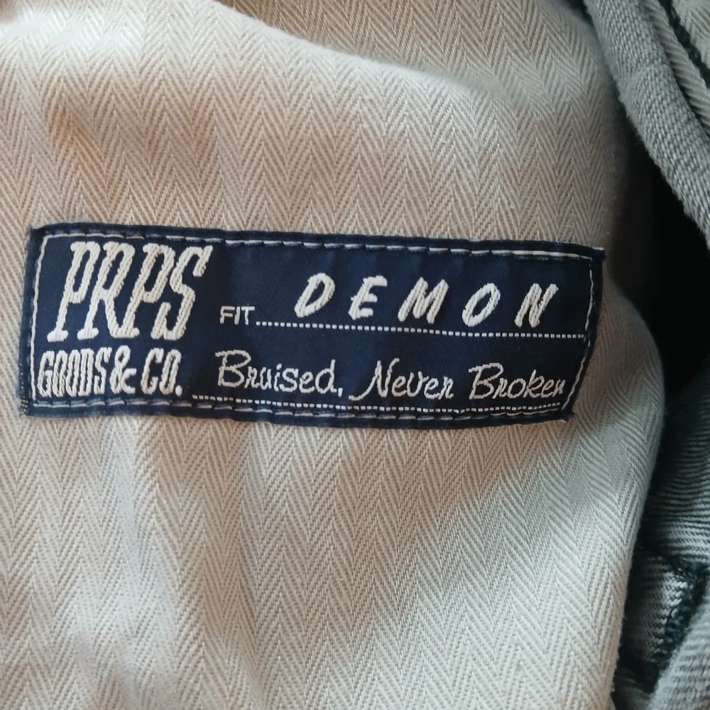PRPS Demon Jeans Mens 30x29 Gray Distressed Straight Leg Button Fly Denim‎